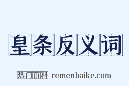 皇条反义词是什么意思的图片